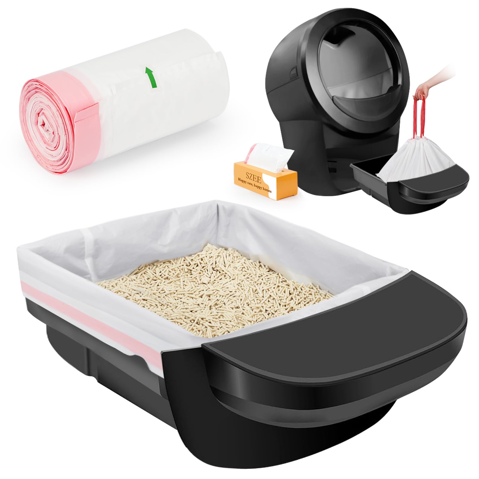 SZEE bolsas en empaque compacto para guardar junto a la caja de arena