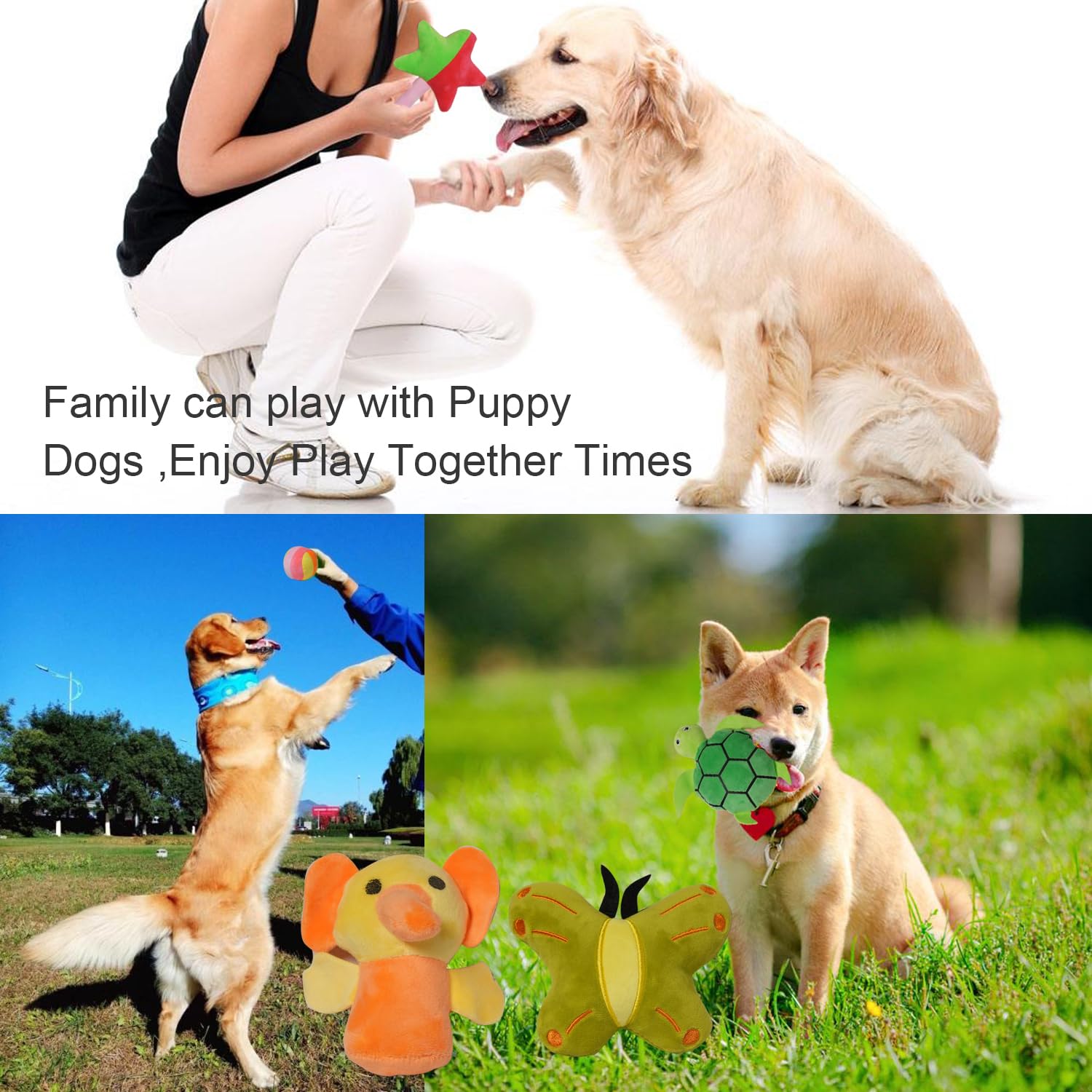SZKOKUHO diseños brillantes para perros pequeños, fácil de ubicar y fomentar el juego.