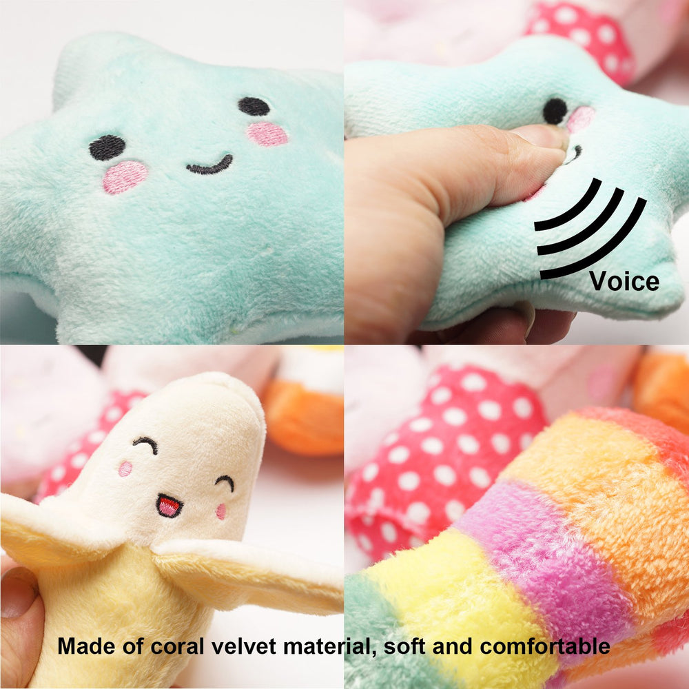 SZKOKUHO berenjena: peluche suave que favorece mordiscos tranquilos.