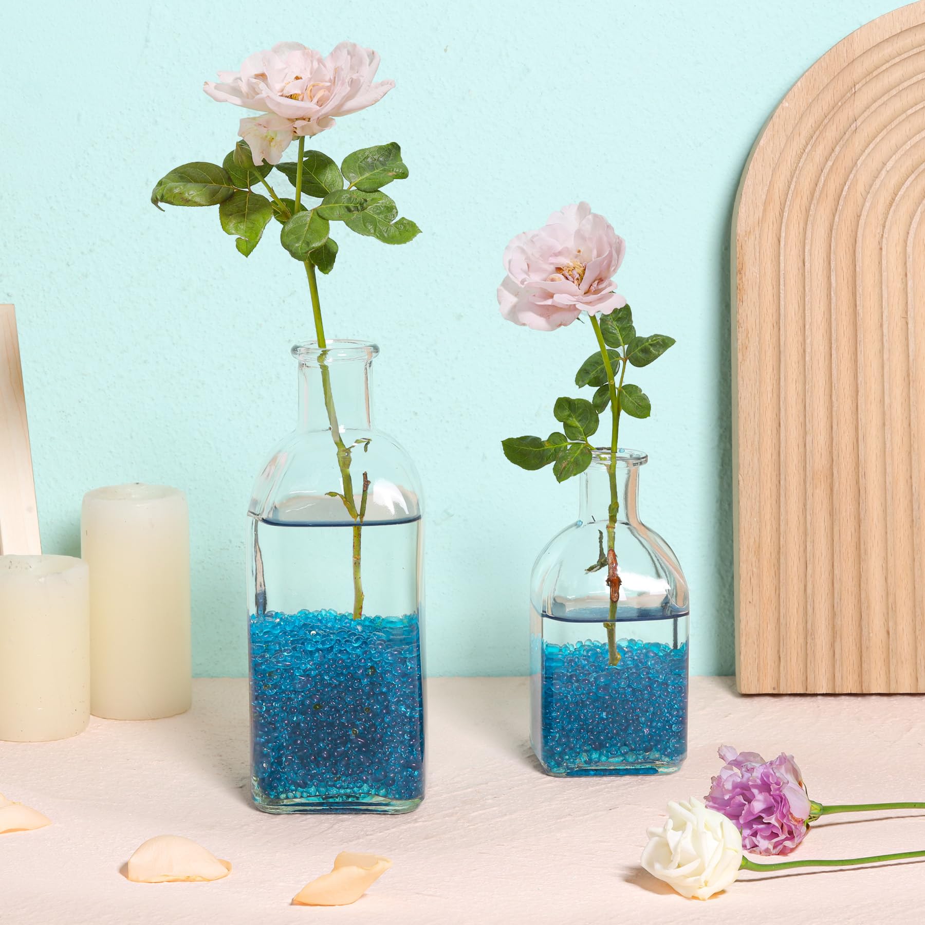 Piedras ornamentales T4U para peceras, azules, crean ambiente visual atractivo.