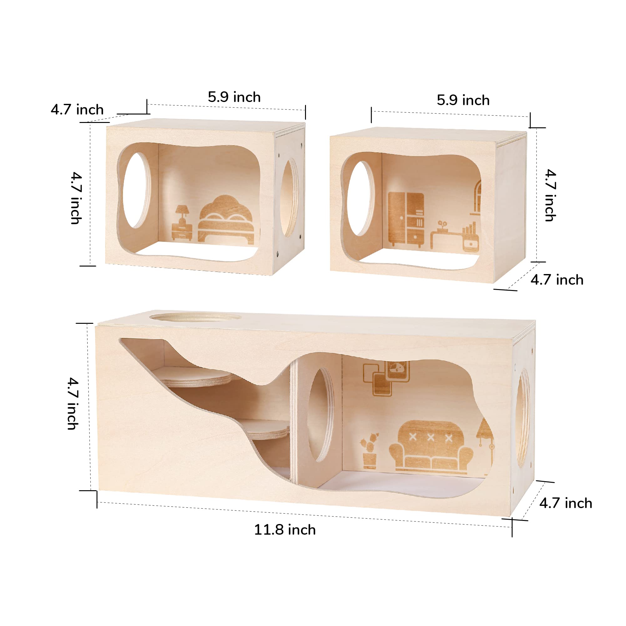 Tafit Esquinas lijadas ofrecen superficie suave para masticar y jugar con seguridad.