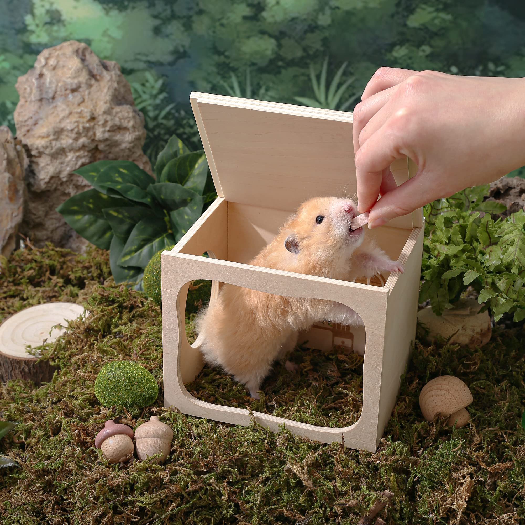 Tafit Tapa desmontable permite observar al animal sin molestar.
