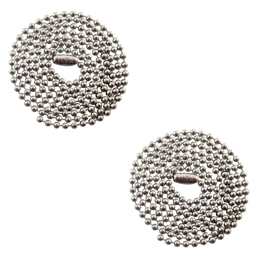 Tag-Z cadena de bolitas acero inoxidable 30 pulgadas, acabado mate, ideal para uso diario.