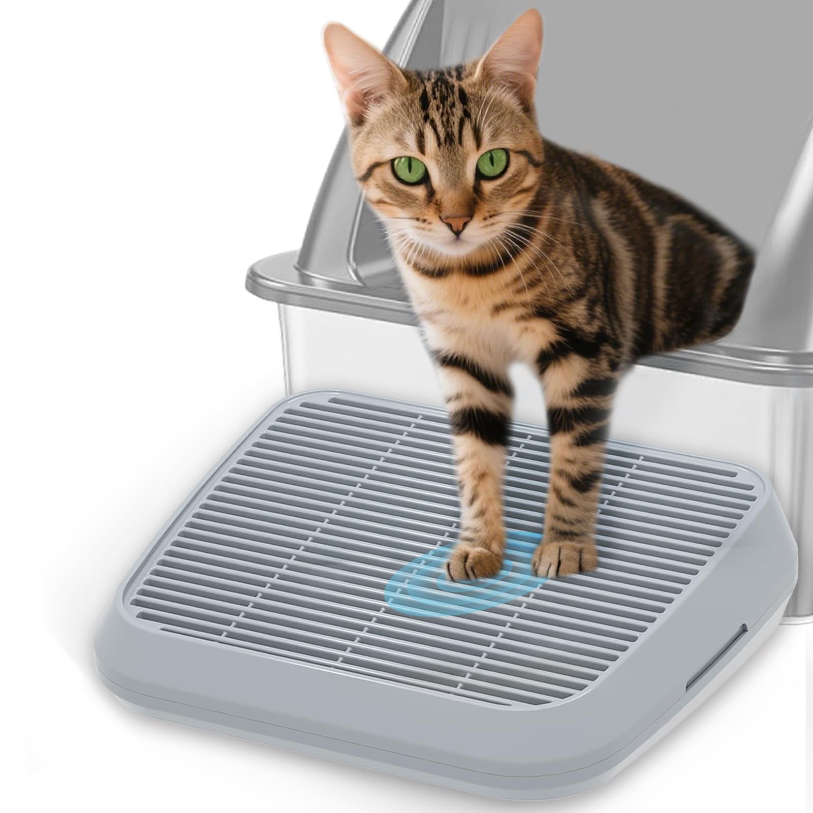 TAILRYTH rampa elevada para caja de arena facilita acceso cómodo para gatitos y mayores