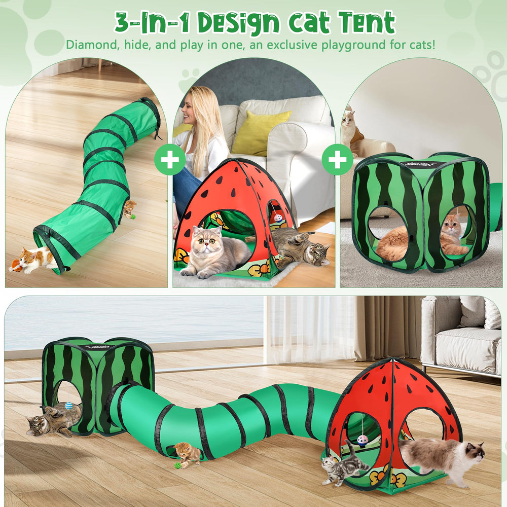 TailTastic cubo pop-up ofrece espacio amplio para varios gatos