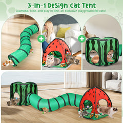 TailTastic cubo pop-up ofrece espacio amplio para varios gatos