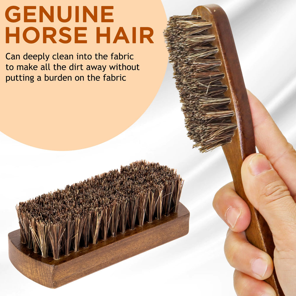TAKAVU cerdas de pelo de caballo limpian profundo sin dañar telas delicadas.