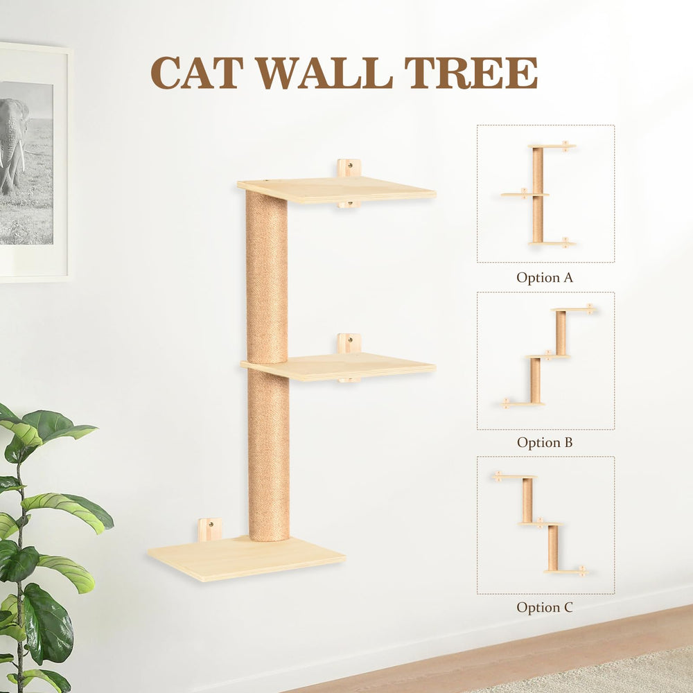 TAKEKIT arbol-pared-gato-tres-niveles: estructura duradera para juego y exploración