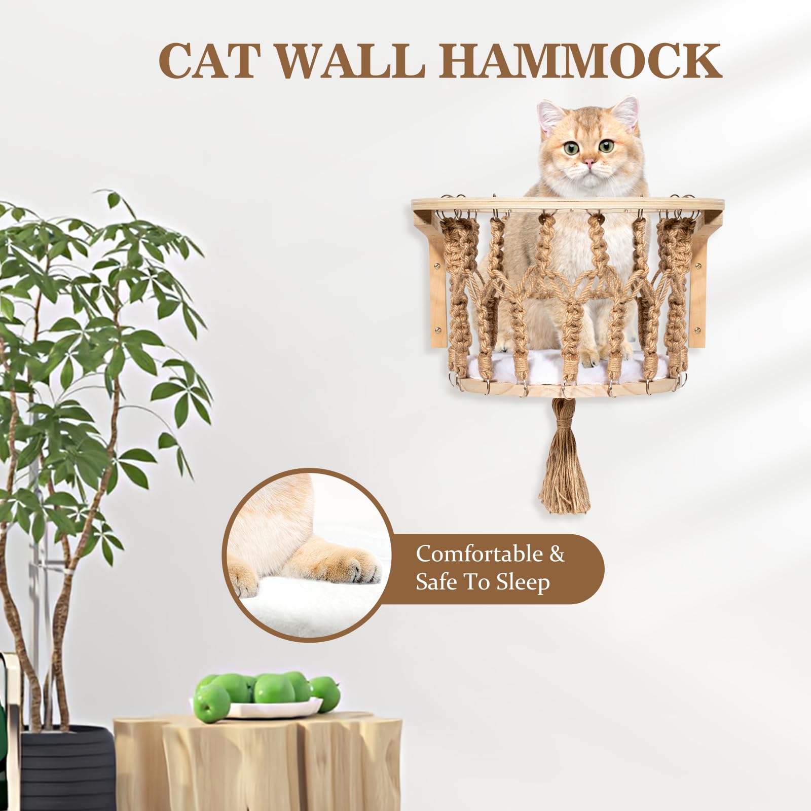 TAKEKIT puente-pared-gato-40-pulgadas: zona amplia para observar y descansar