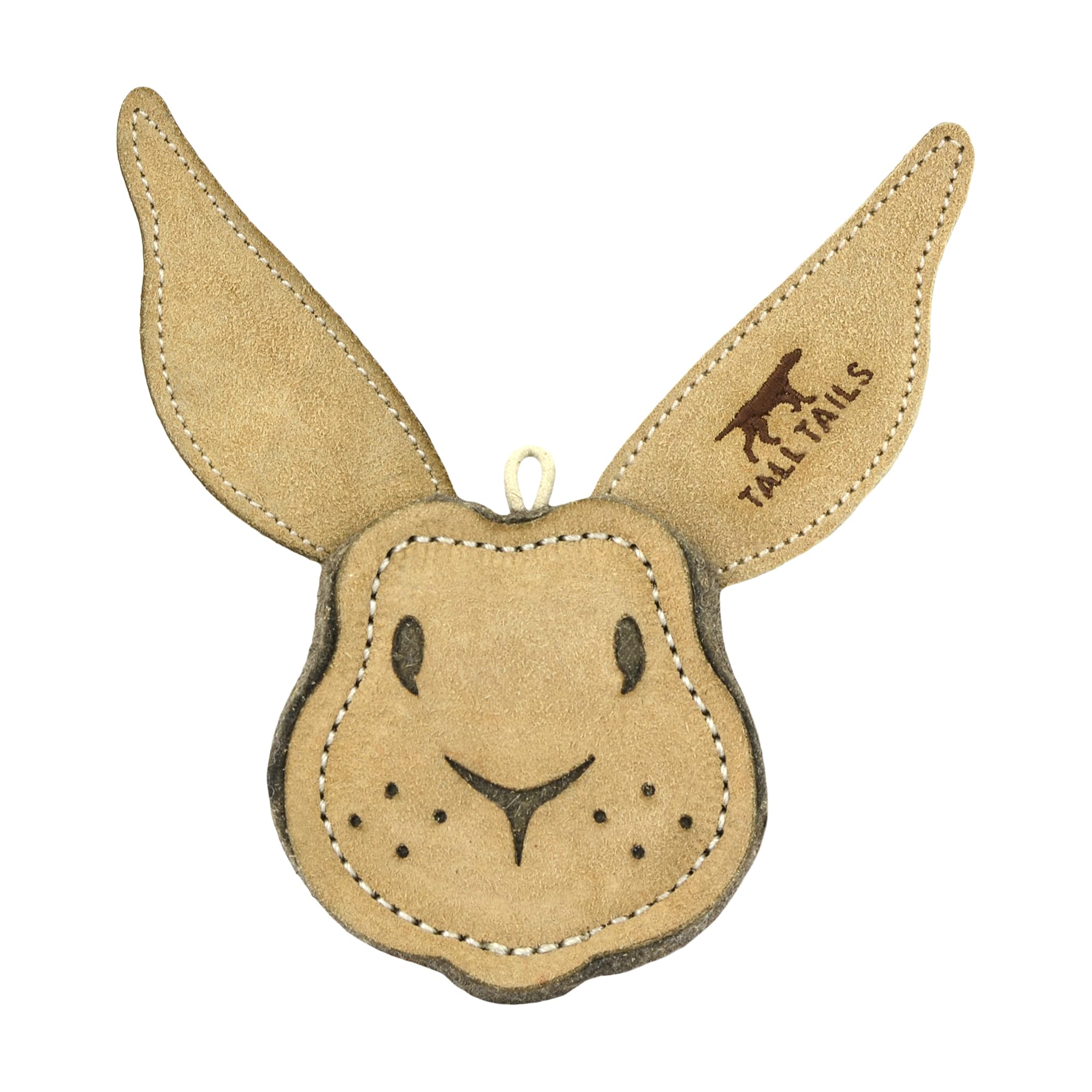 Tall Tails Scrappy, juguete de cuero natural para perros, ideal para traer.