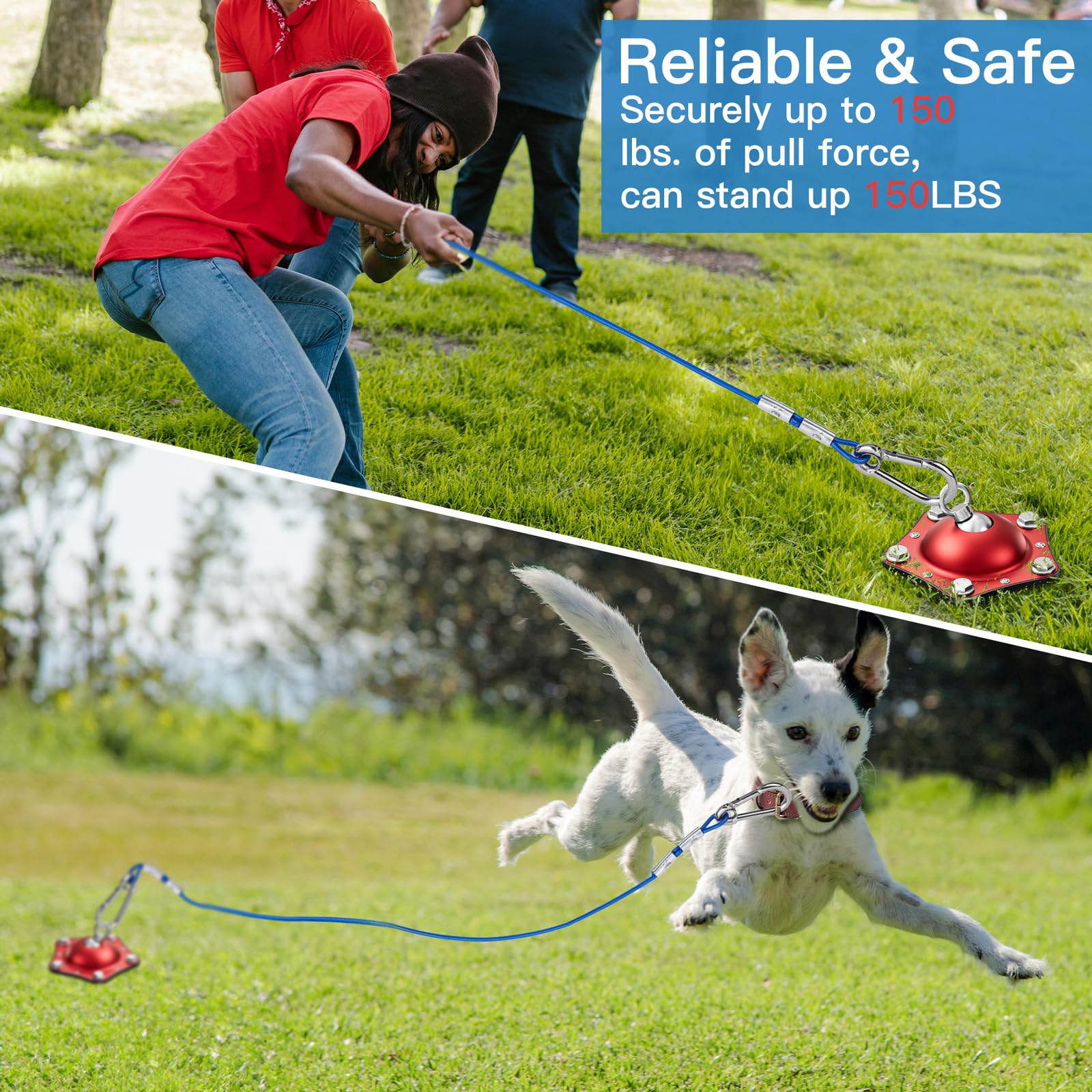 Tamababy uso exterior para campamento con control del perro