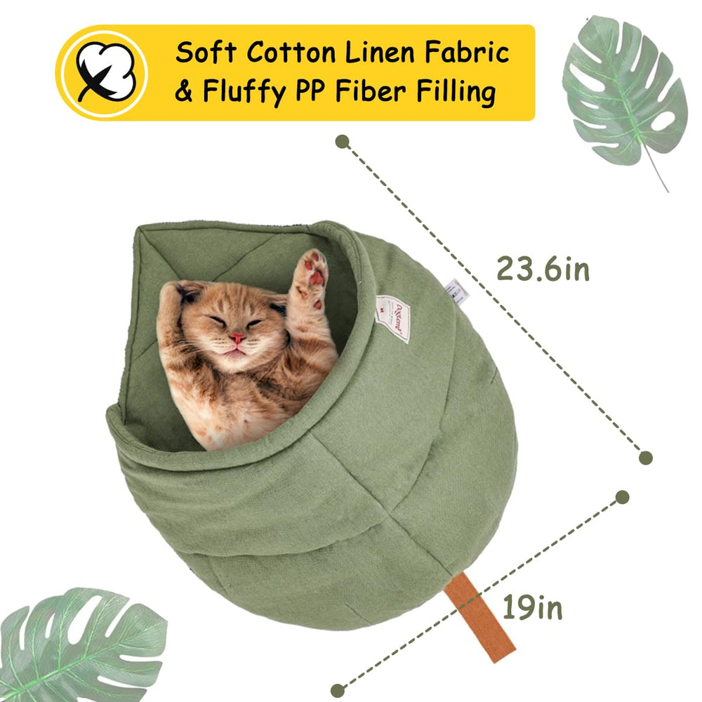Tangn cama-gato-almohadilla-interior ofrece soporte acolchado para dormir cómodo.