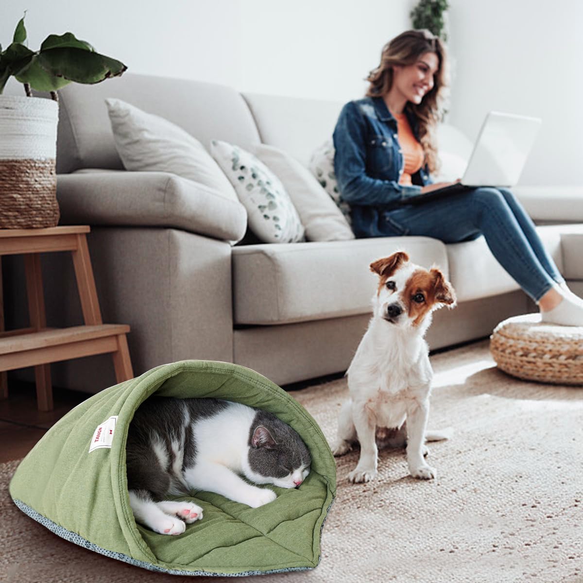 Tangn cama-gato-duradera conserva su forma pese a lavados y uso diario.