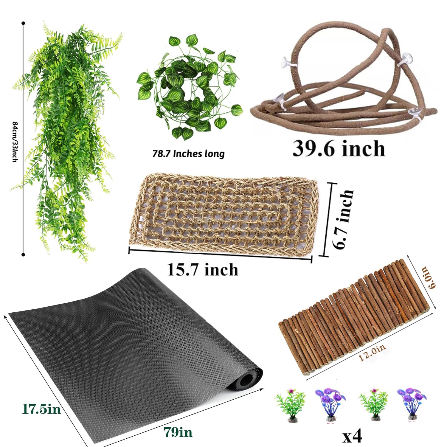 TankMatDecor plantas de soporte, diseño versátil para adaptar el terrario.