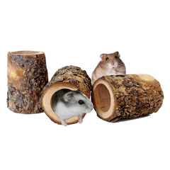 TANOMA túneles de hámster manzana de madera natural para juego y descanso.