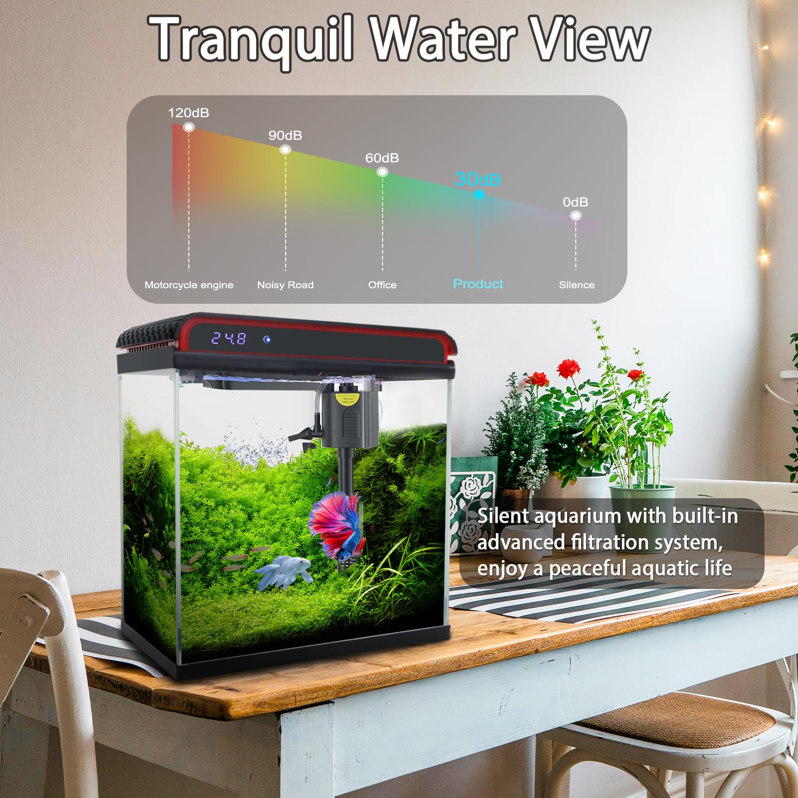 Tararium 20 Galón, bomba de filtración para agua limpia y saludable