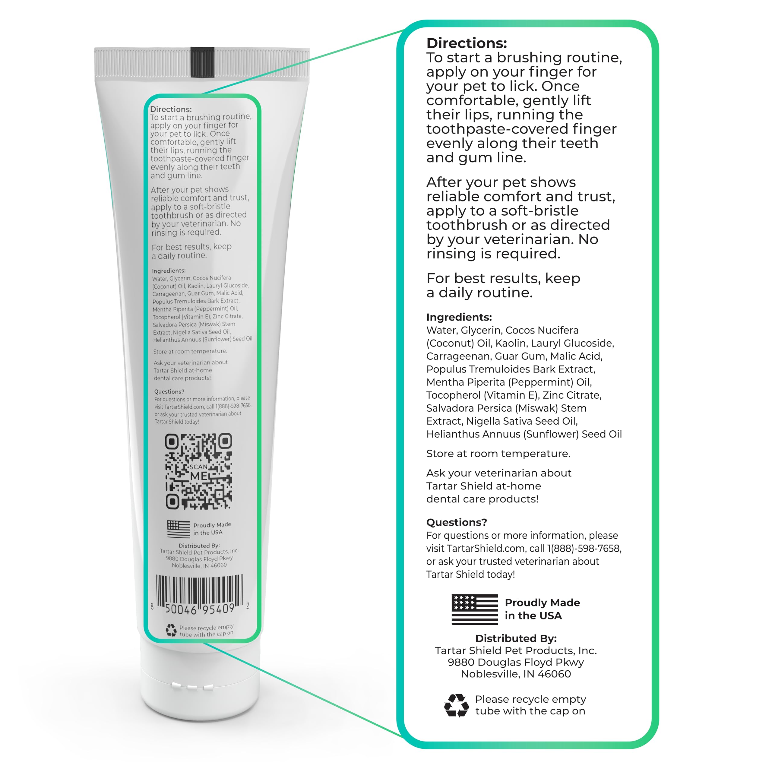 Tartar Shield Pro Care: sabor coco, aroma agradable para cepillado.