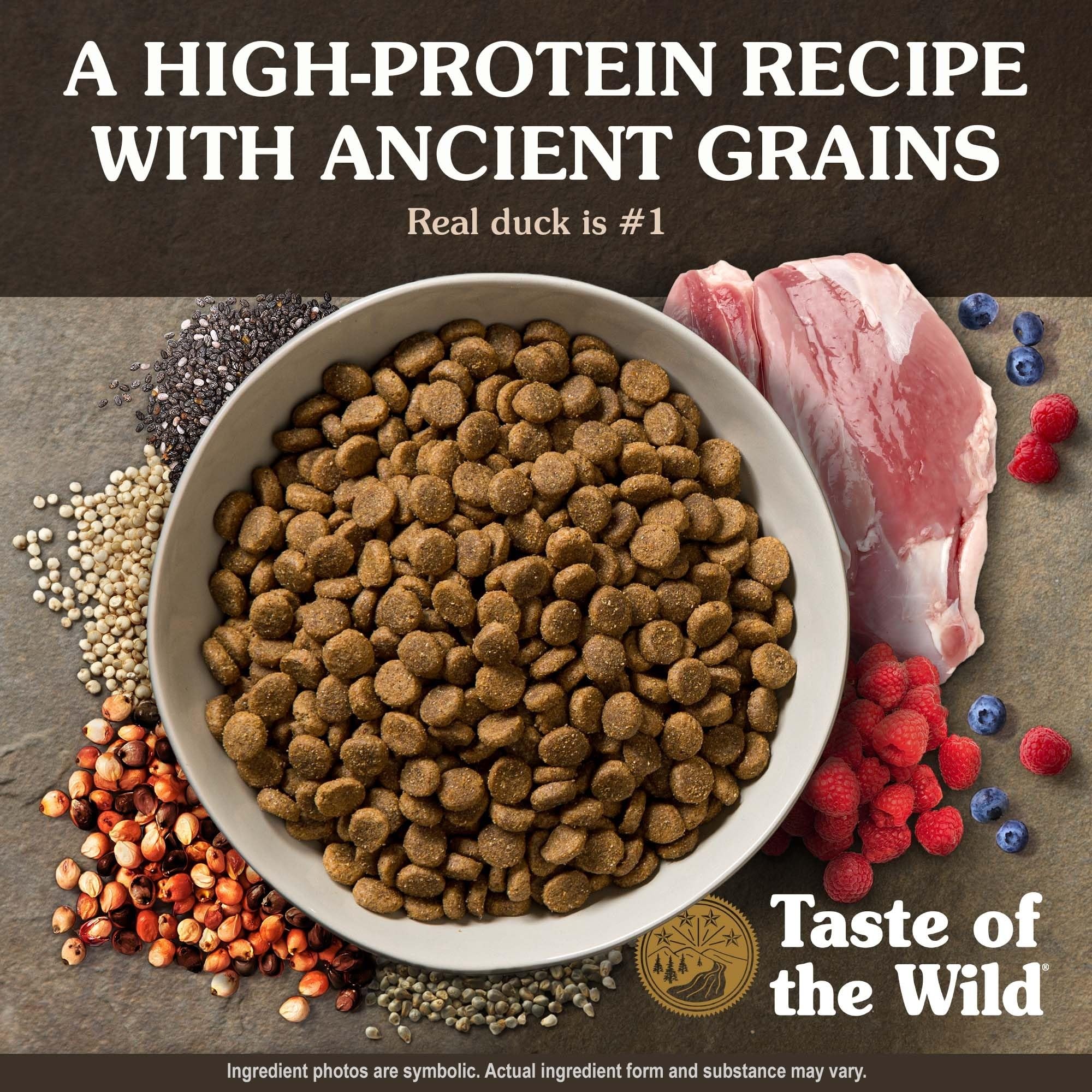 Taste of the Wild Ancient Wetlands granos antiguos, fuente de fibra y nutrientes