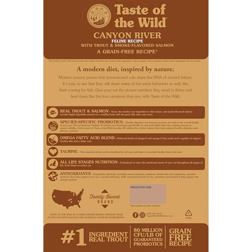 Taste of the Wild Canyon River bolsa de alimento seco para gatos.