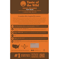 Croquetas de bison y venado de Taste of the Wild High Prairie Puppy, sabor premium