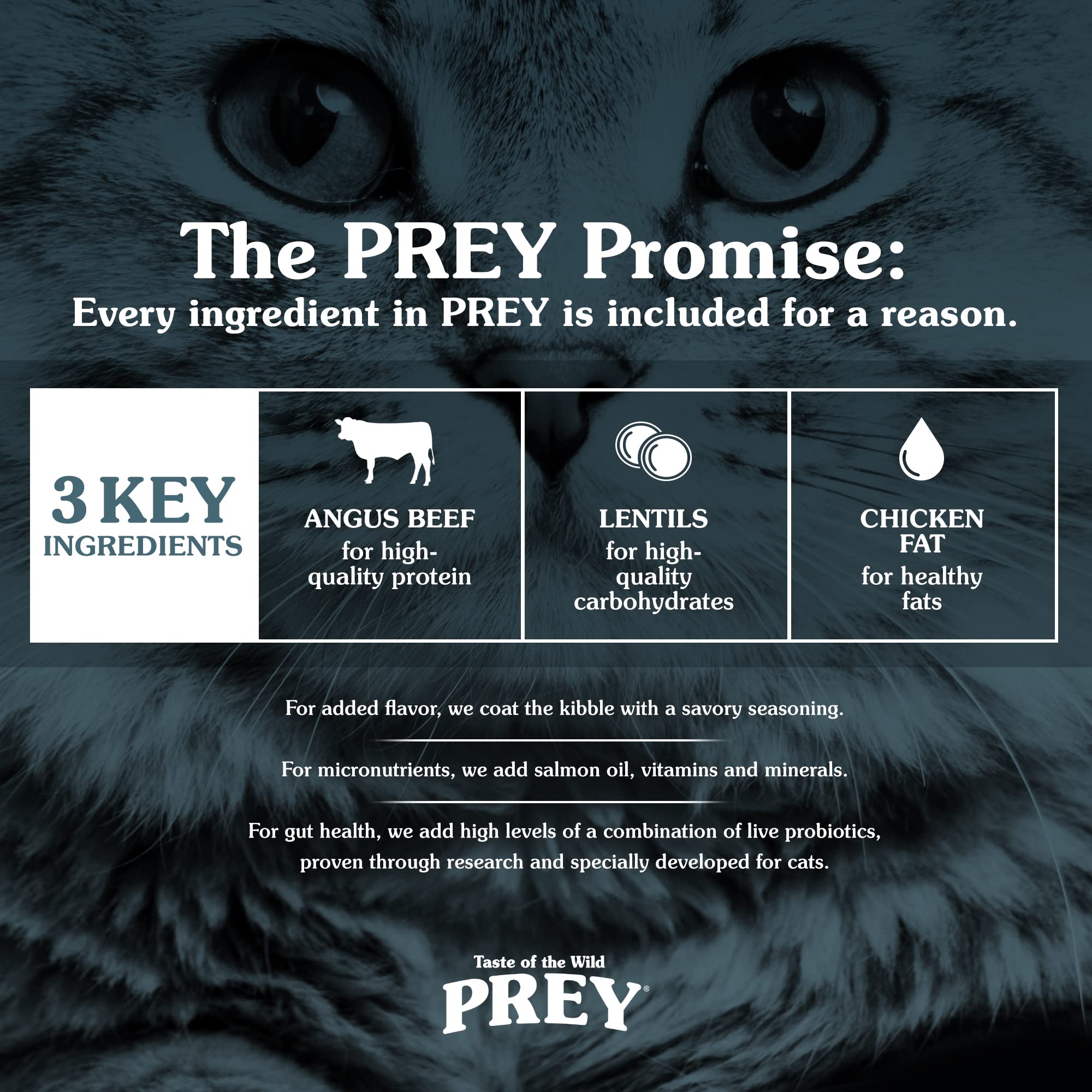 Taste of the Wild Prey Real Meat Angus Beef, dieta apta para todas las etapas de vida felina.