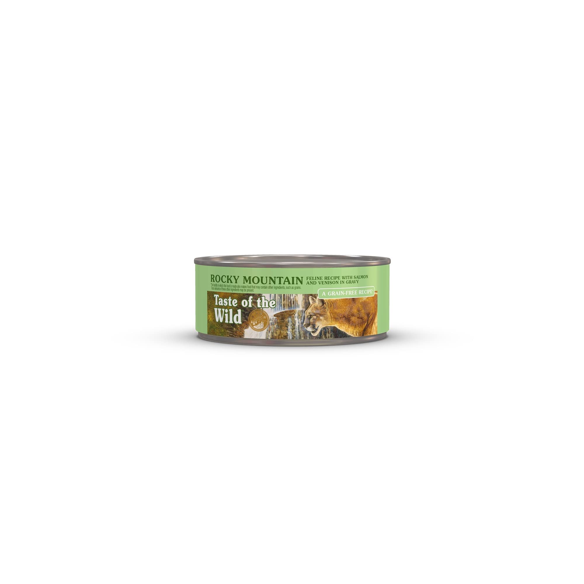 Taste of the Wild Rocky Mountain en salsa, lata para gatos, ayuda a la hidratación.