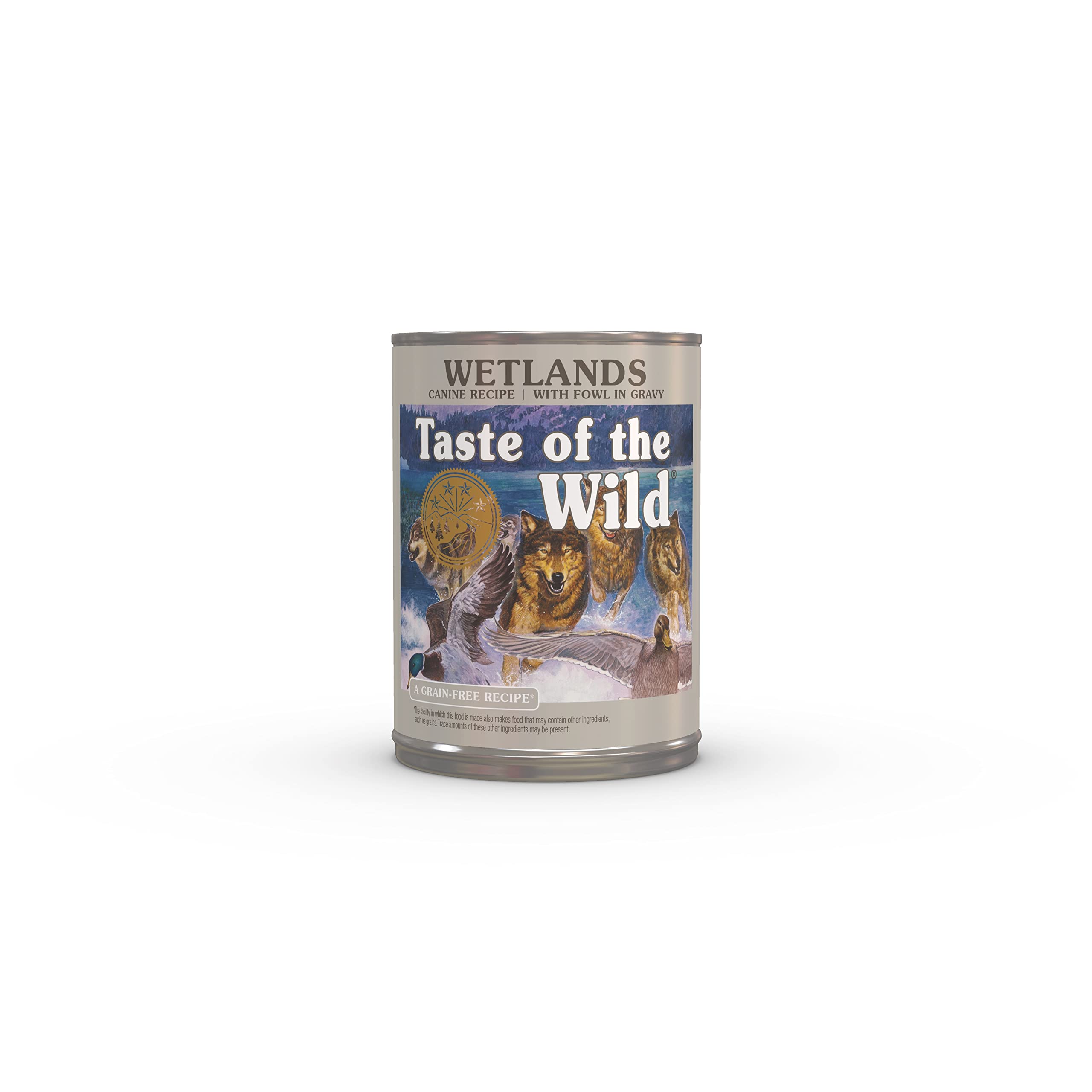 Taste of the Wild Wetlands: lata de comida para perros con pato en salsa, apoyo a músculos magros