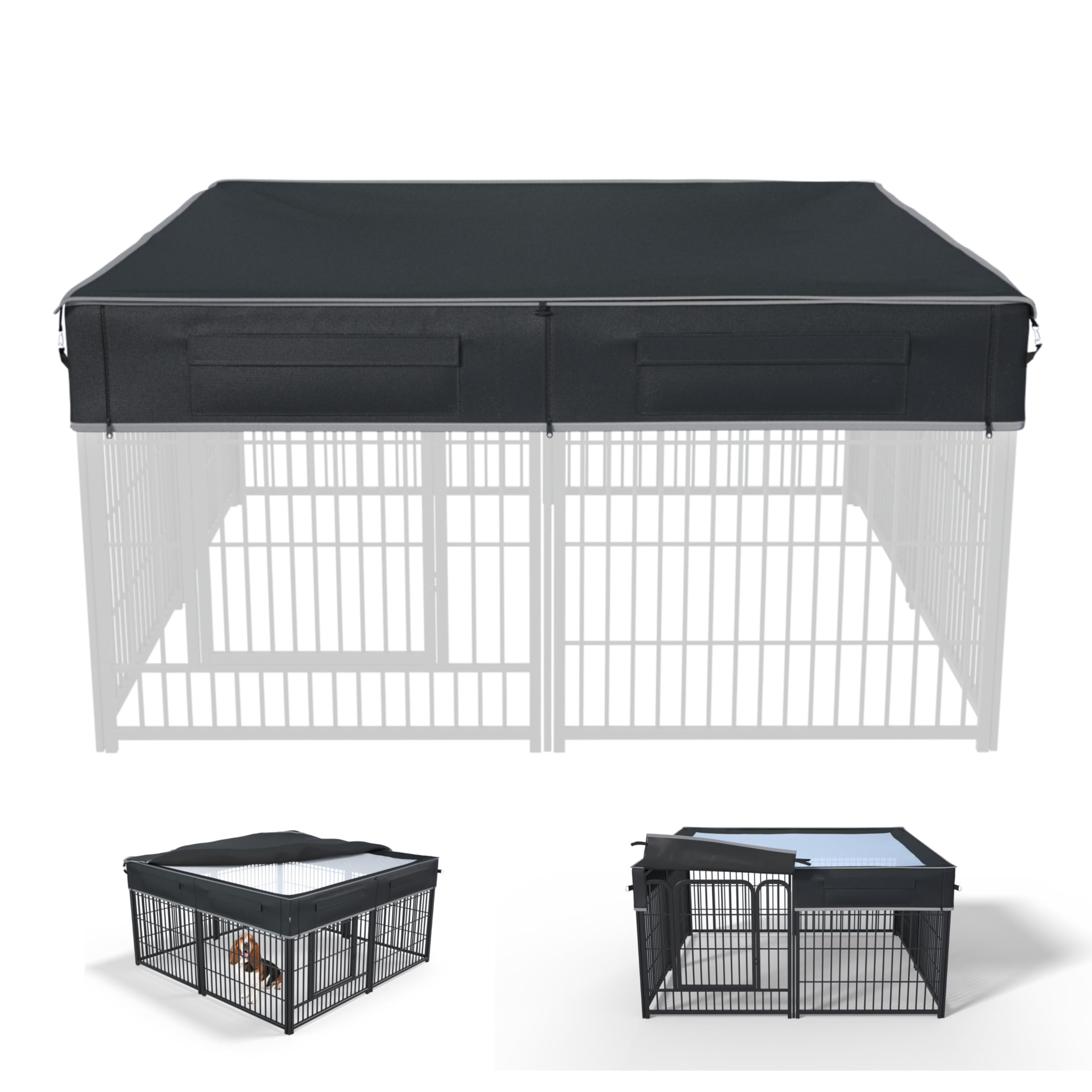 TBNO cobertor para jaula de perro con tela 1680D Oxford, protección duradera al aire libre.