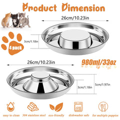 Tchrules tazones para cachorros con diseño ergonómico y alto borde, para comer con comodidad.