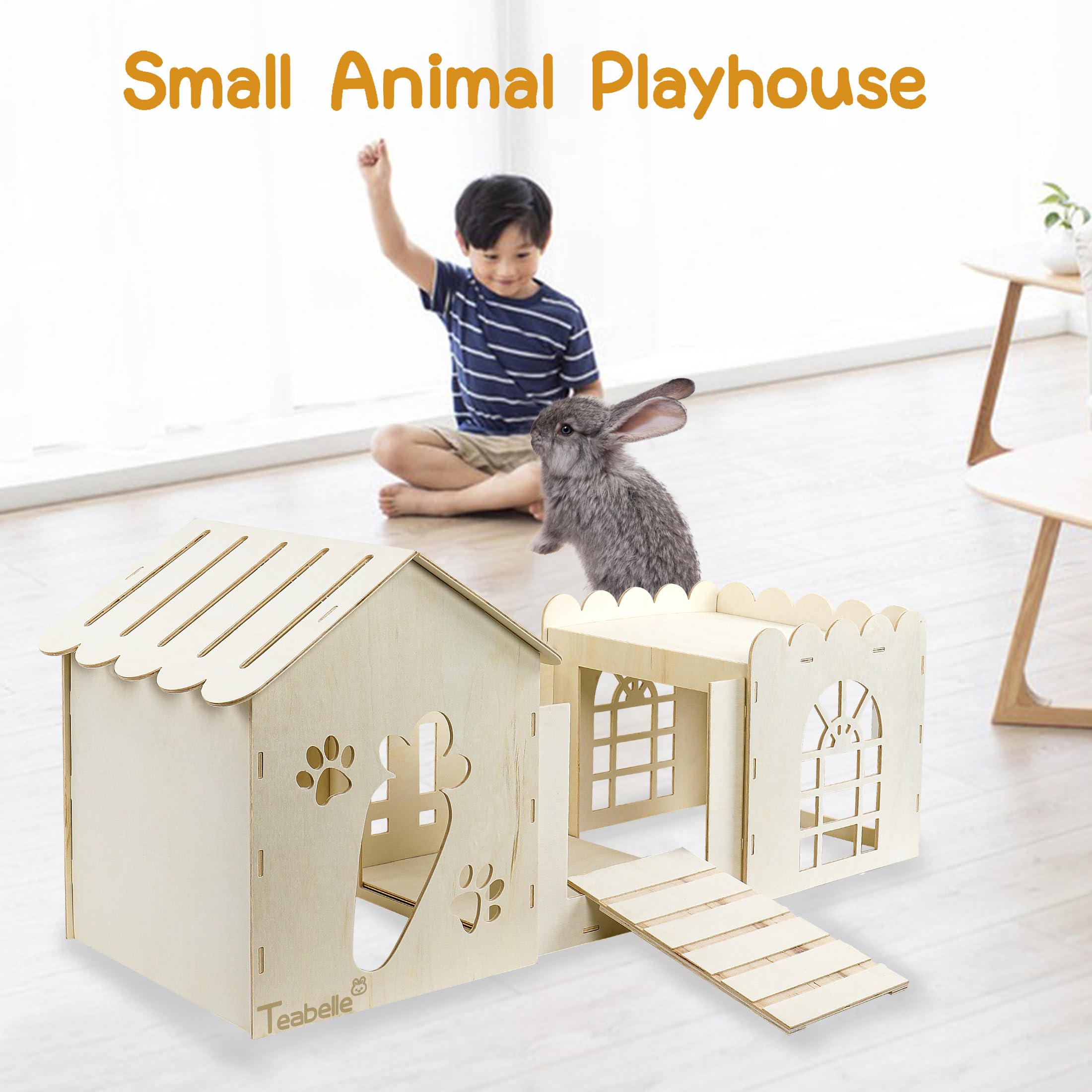 Teabelle habitat-conejos-otras-mascotas: apto para conejos, cobayas y otras pequeñas especies.
