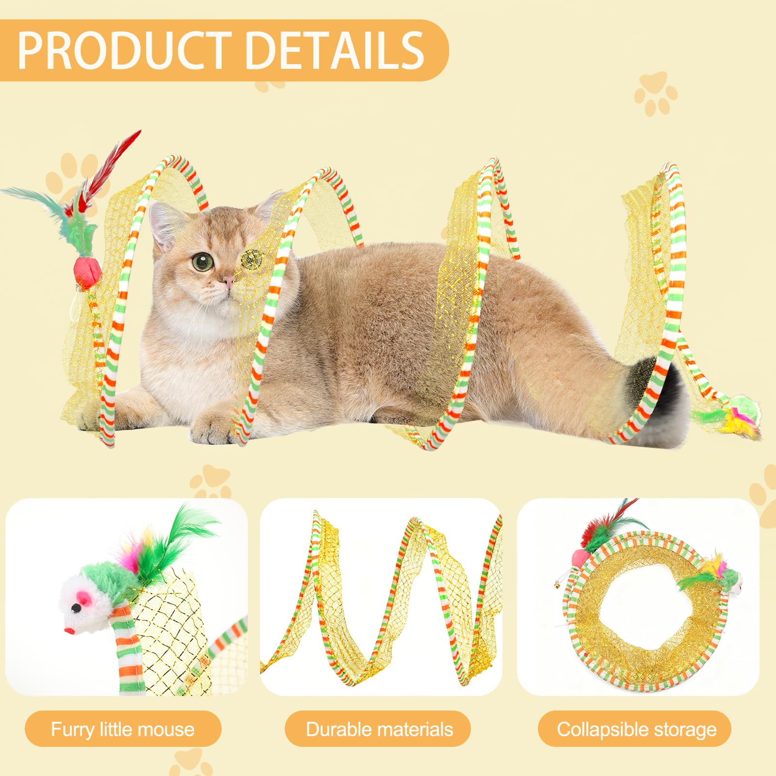 TEASIK túnel para gato grande azul, desplegable para almacenamiento cómodo.
