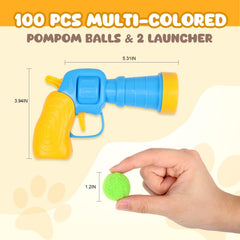 TEAWOO bolas pom pom de colores para gatos, suaves y duraderas