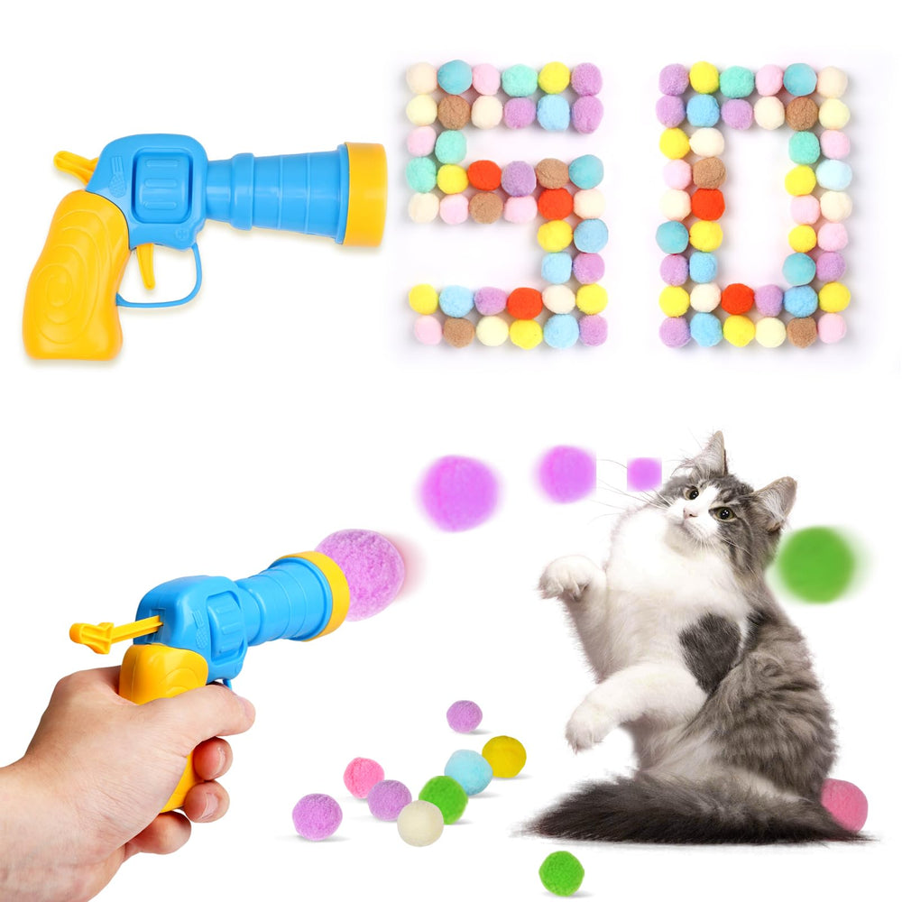 TEAWOO lanzador de juguetes para gatos para juego interactivo seguro
