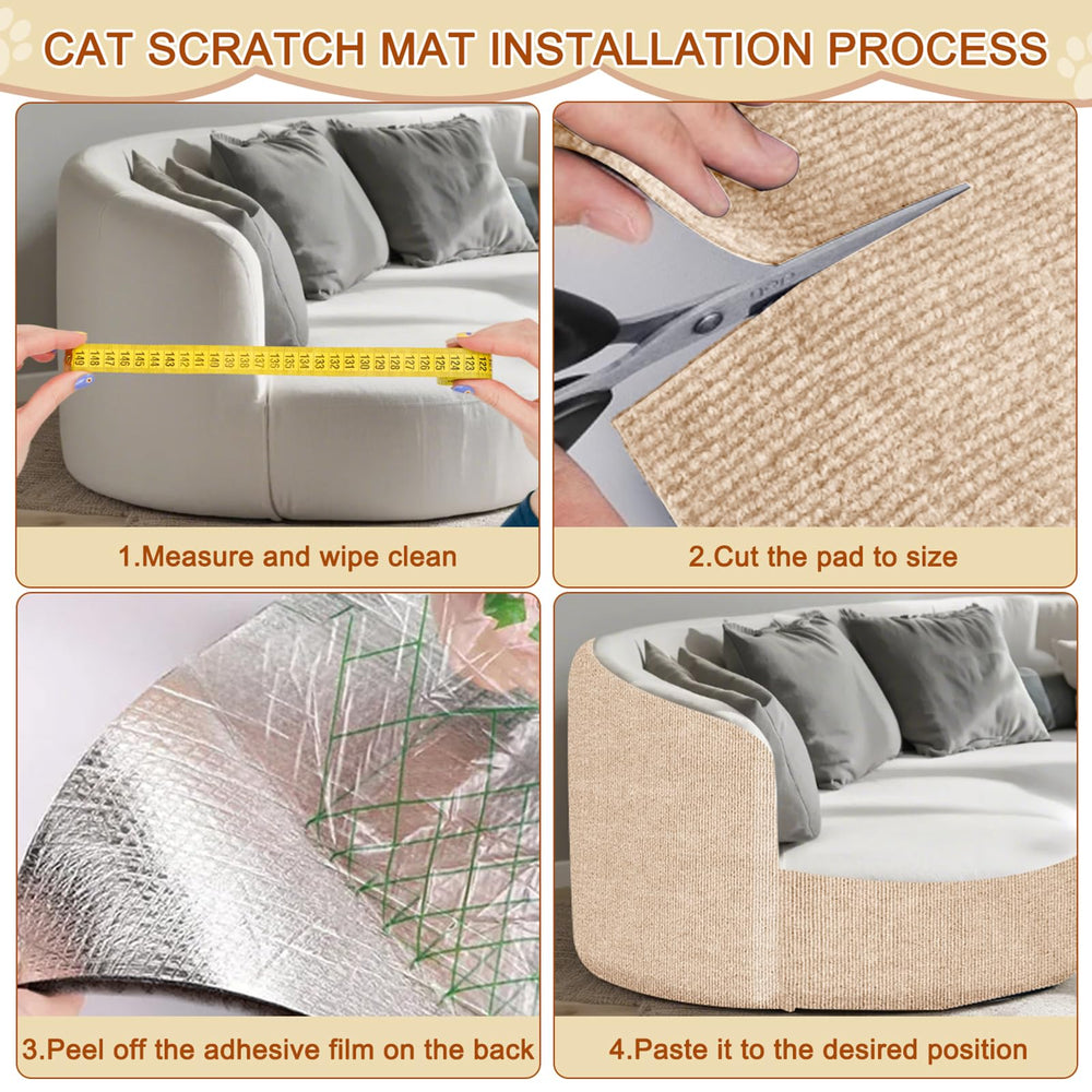 TEBANTY protección de sofá beige para garras de gatos