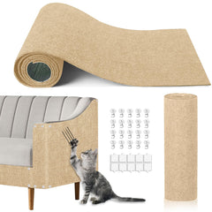 TEBANTY tapete garras gato beige, protección de muebles y superficie estable