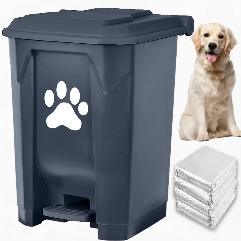 basurero tebiete para excrementos de perro con pedal, ideal para uso exterior.