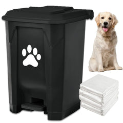 tebiete estación de basura para heces de perro con pedal, uso limpio y cómodo.