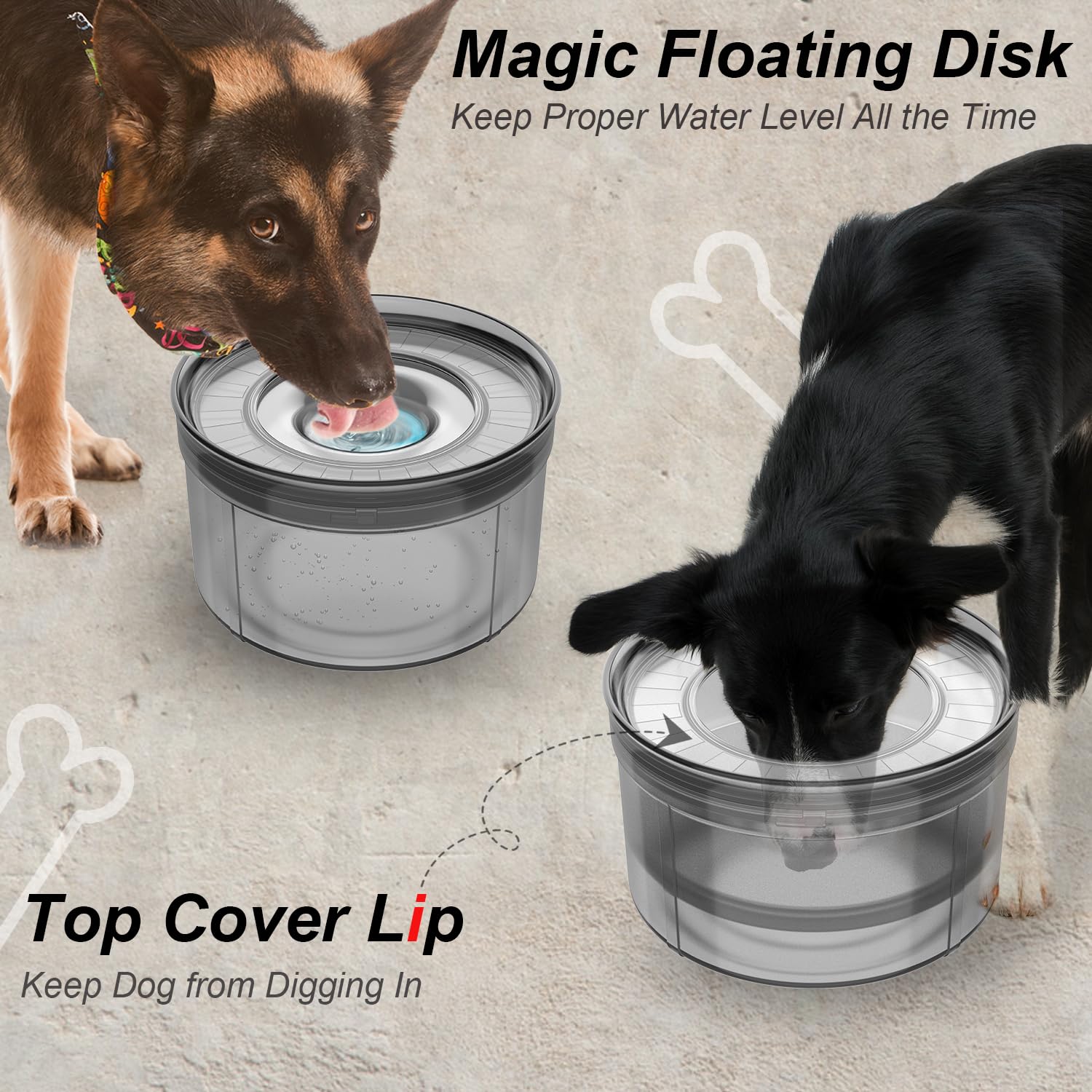 Techphardo gran-capacidad-3-8l, ideal para perros grandes durante todo el día.