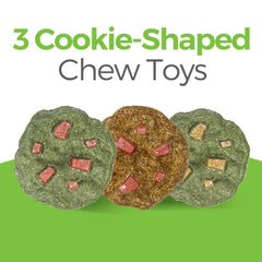 TEEWY Cookie Guinea Pig Toys: ingredientes naturales como heno Timothy para una dieta segura.