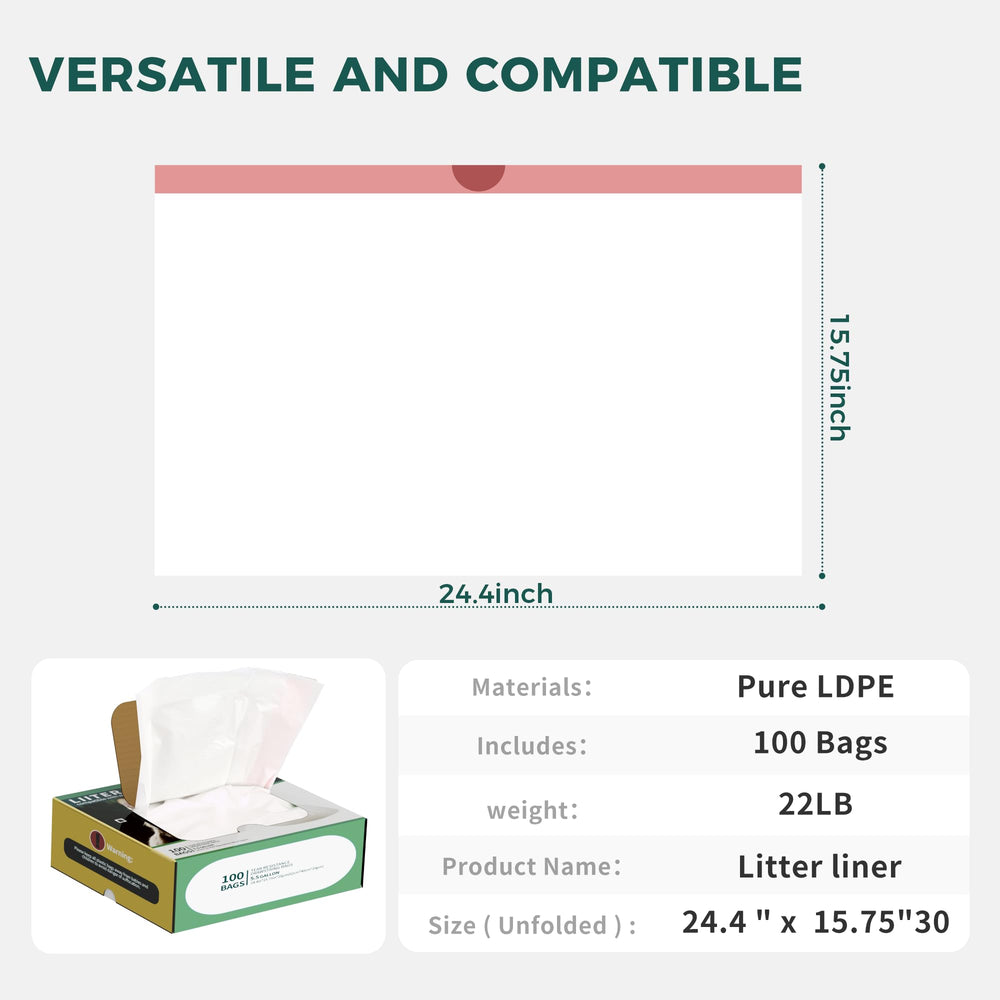 TELEGLO bolsas para limpieza fácil de caja de arena robot, extracción sencilla.