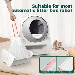 TELEGLO bolsas resistentes con cordón para caja de arena robot, cierre seguro.