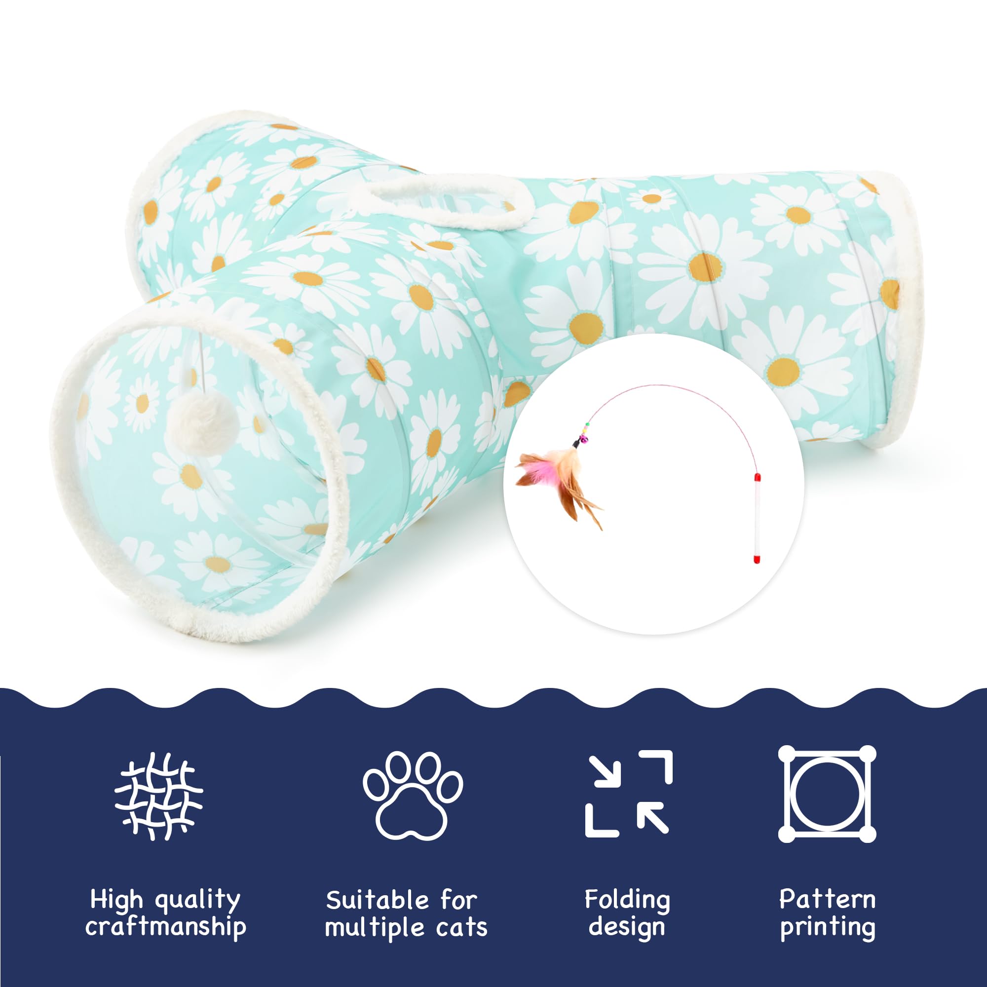 Tempcore tunel gato Daisy azul estampado para mascota