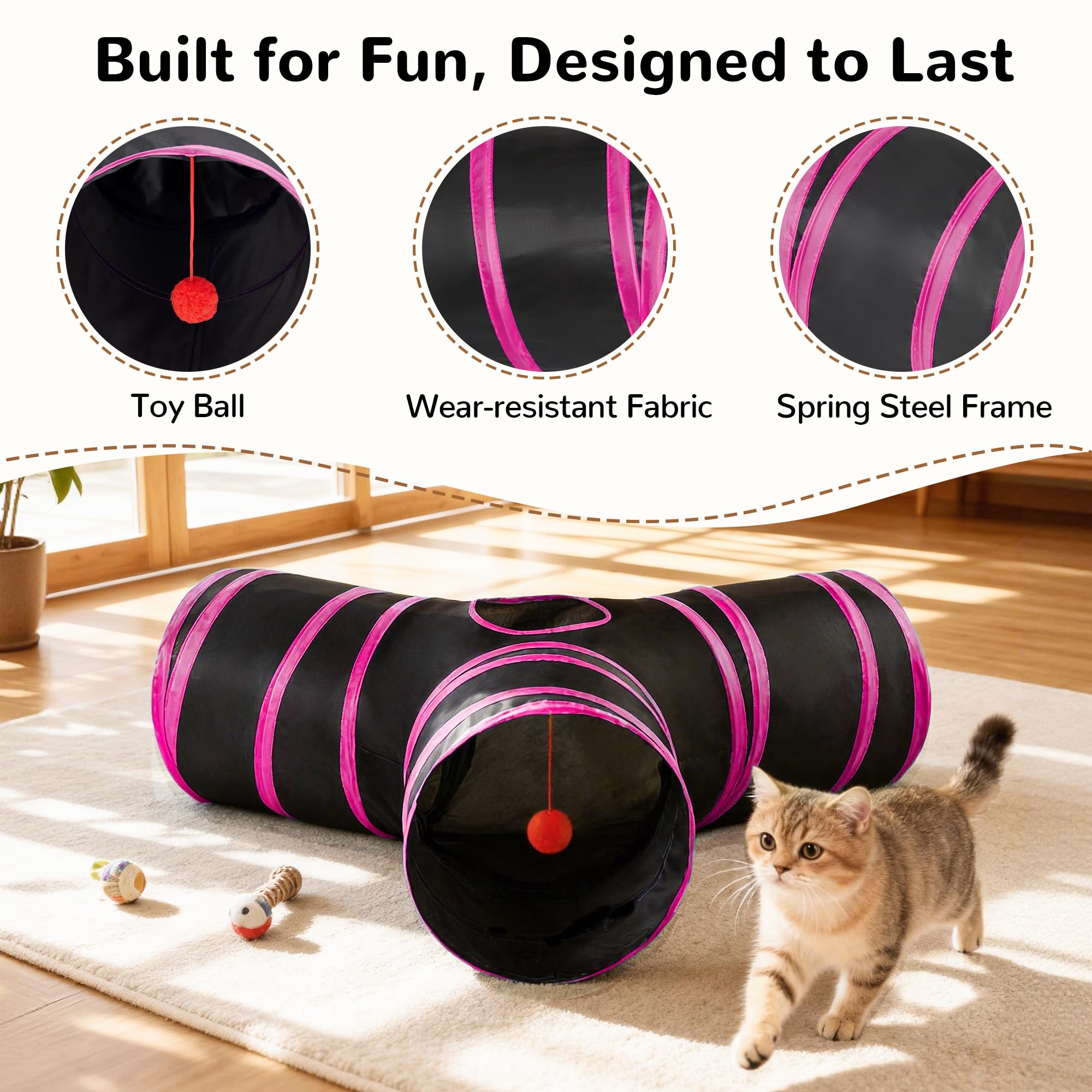 Tempcore tunel gato mide 25 cm alto y 43 cm profundidad