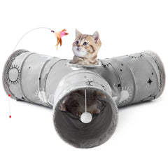 Tempcore tunel para gato de tres vías, plegable para viajar y entretener.