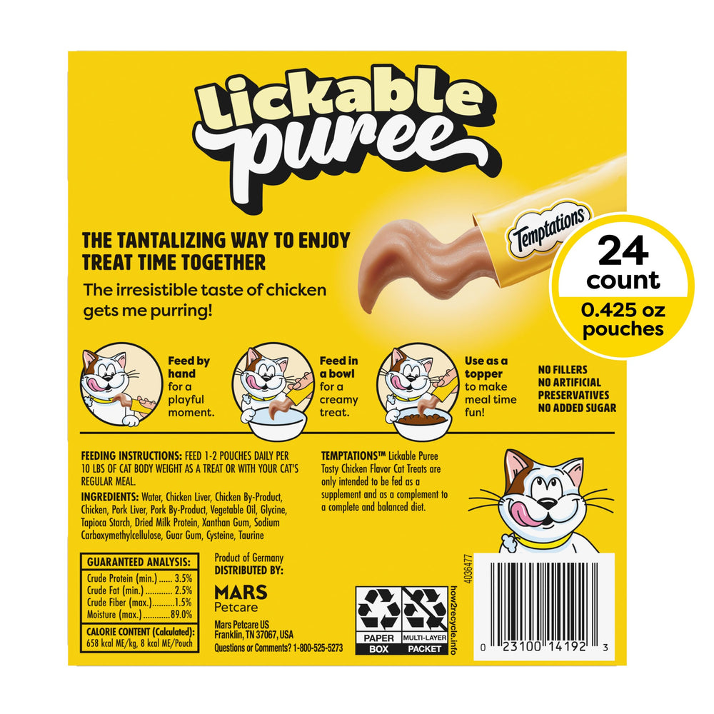 Temptations poulet purée crémeuse dans le tube 03 pour chat