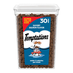 Temptations: premios crujientes de salmón para premiar al gato.