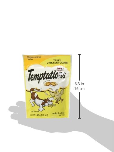 Temptations para gatos, sin sabores artificiales visibles en la etiqueta.