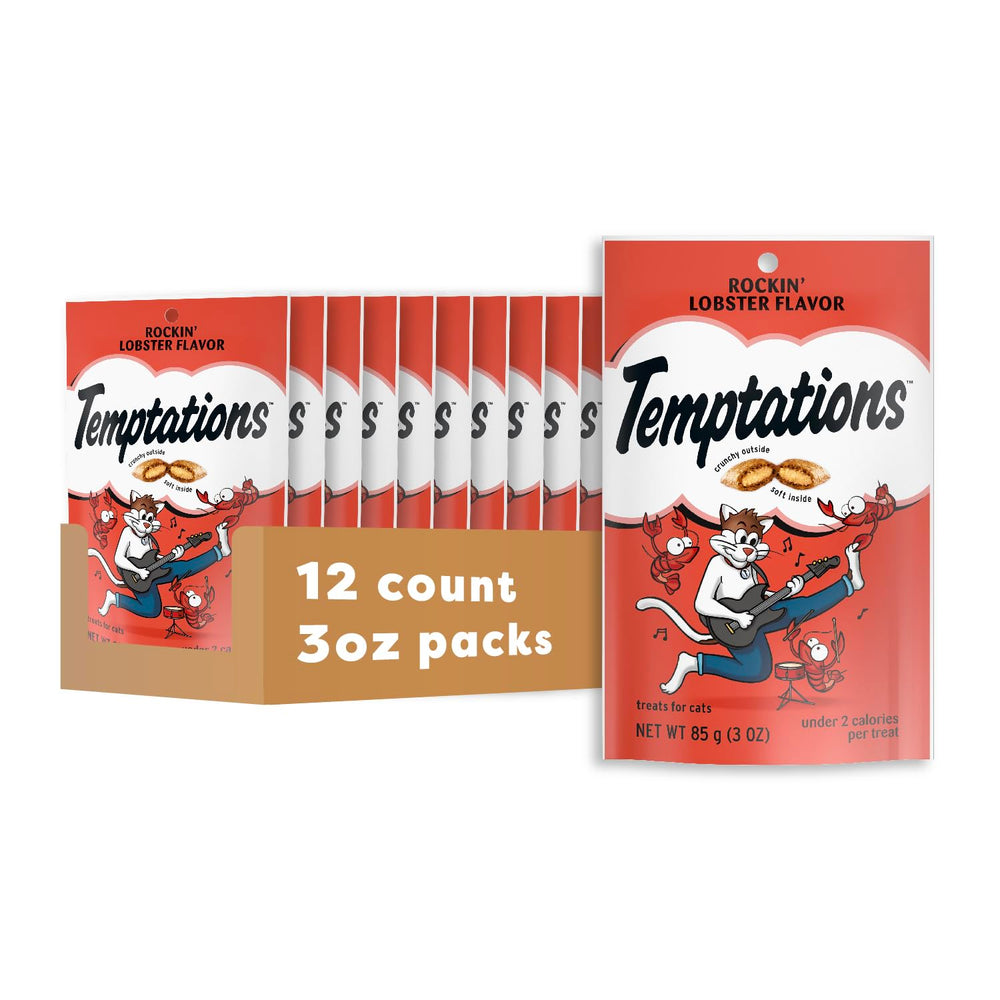 Temptations Langosta Rockin: golosina crujiente exterior y suave interior para snack diario.