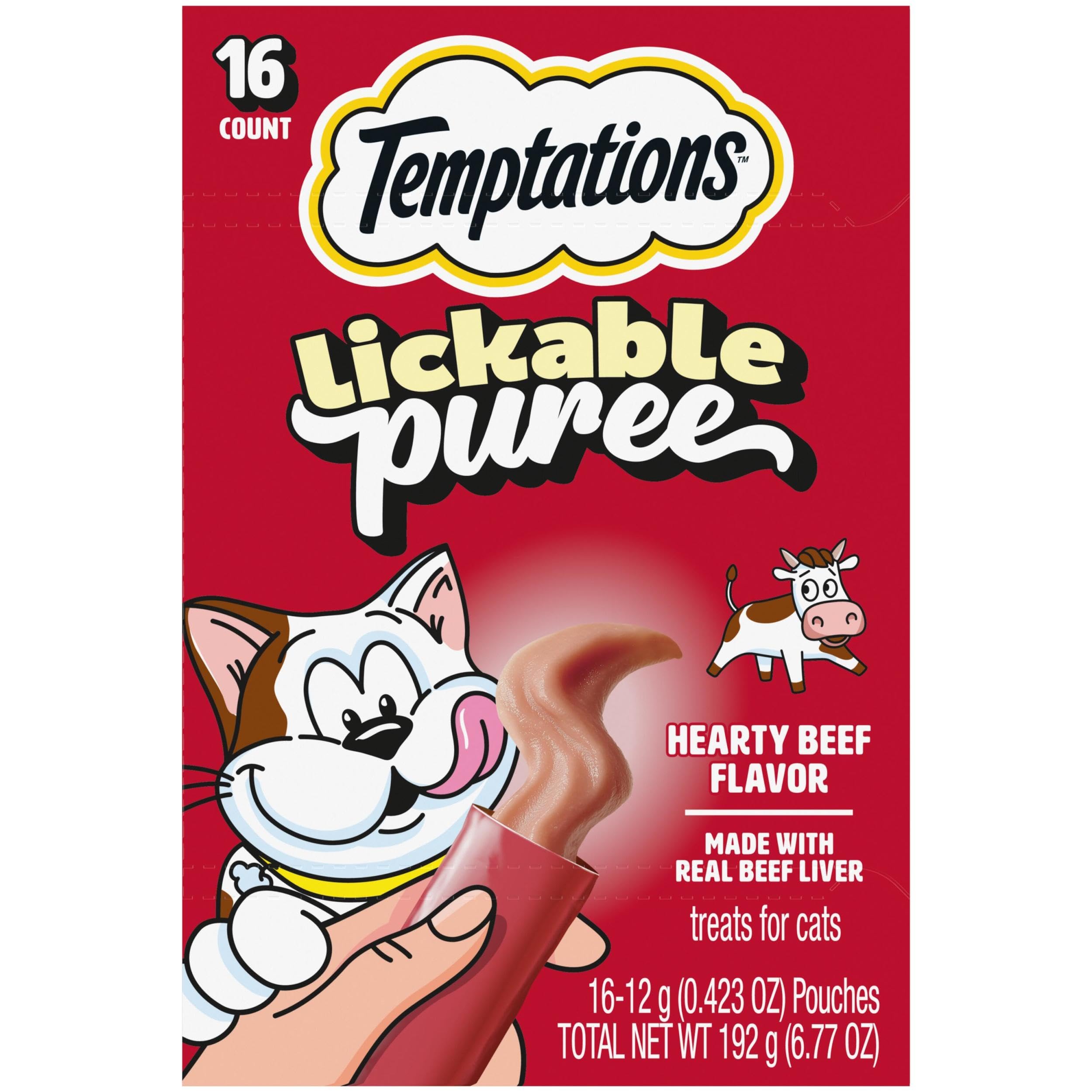 Purée cremosa de Temptations en tubo para consentir a tu gato.