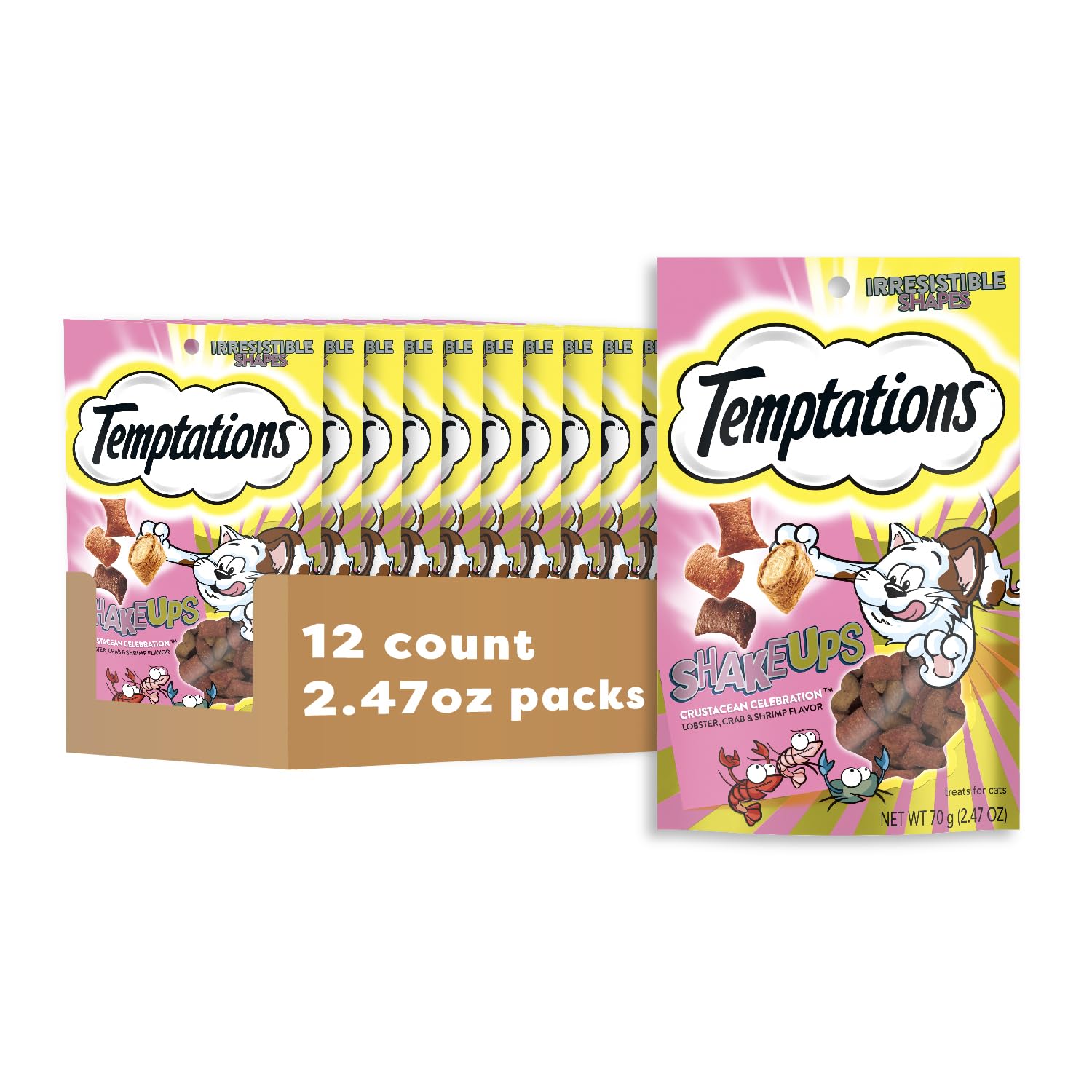 Temptations ShakeUps langosta: paquete de crustáceos sabrosos para gatos.